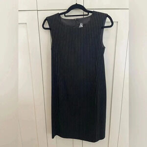Max Mara Sleeveless Pin Striped Wool Dress